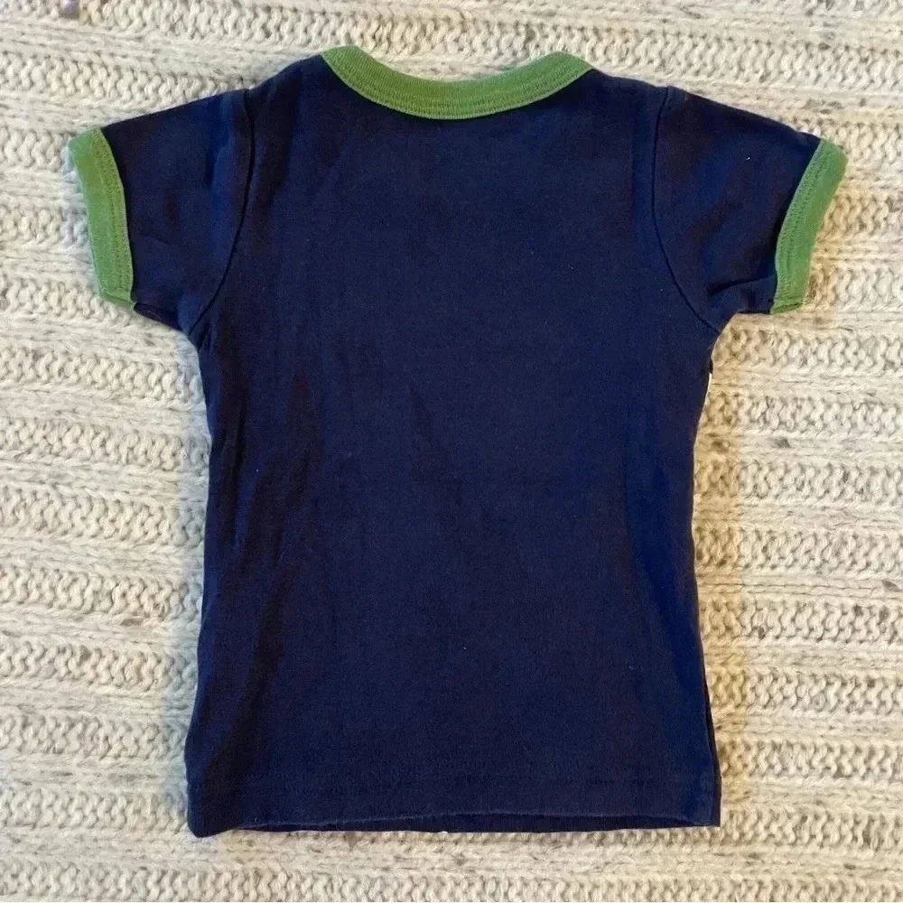 Carter’s 9-12 months blue short‎ sleeve dinosaur skeleton shirt​